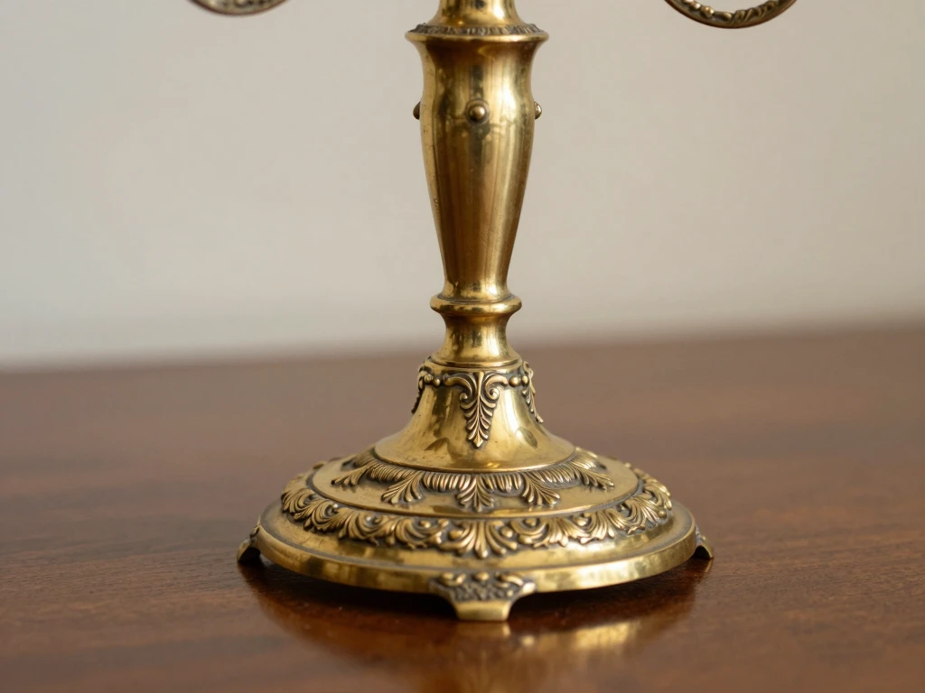 Plexironiz elegant brass candle holder