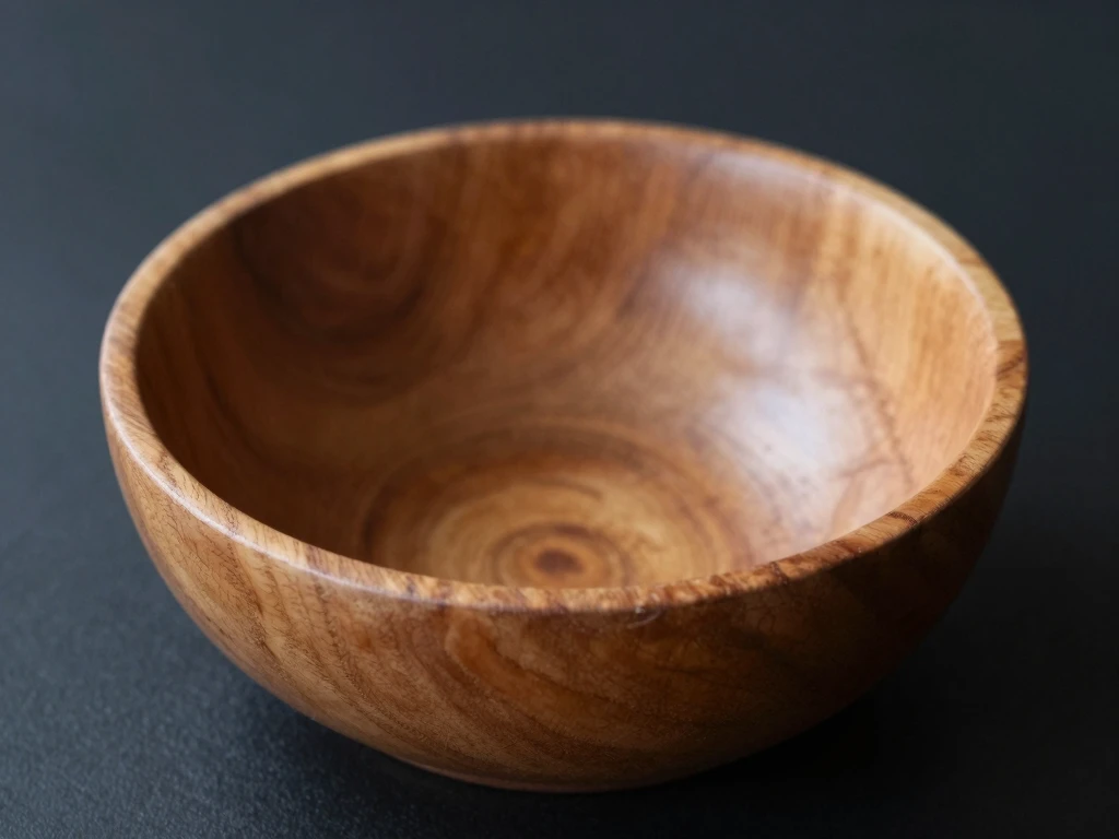 Plexironiz wooden decorative bowl with natural grain