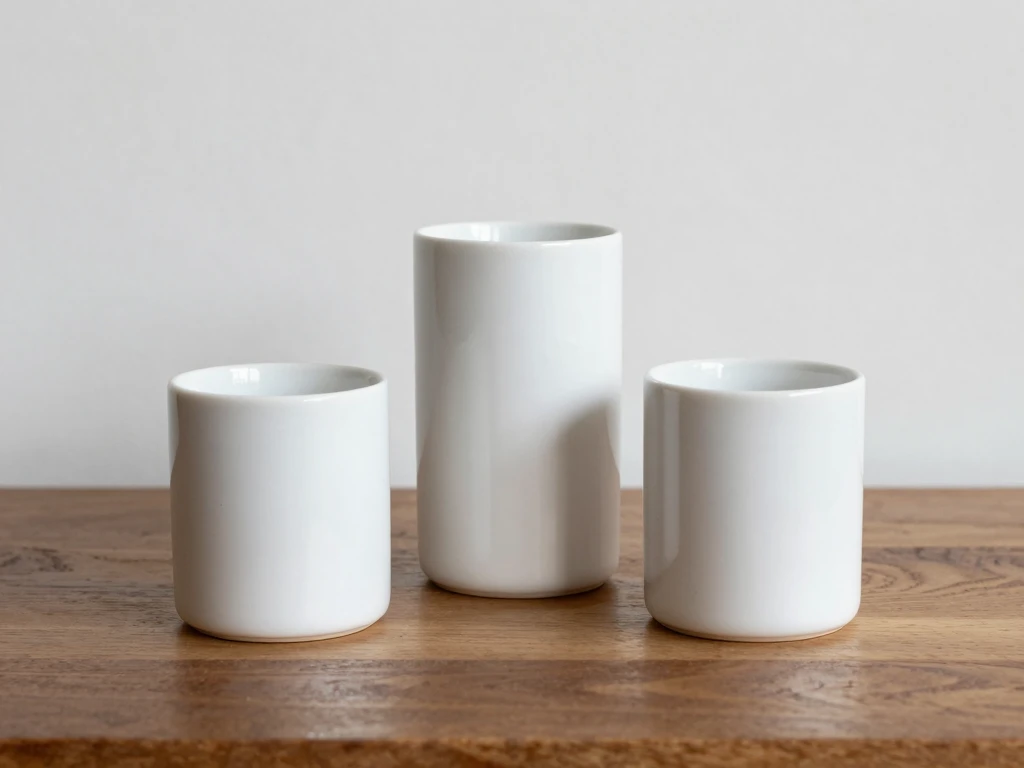 Plexironiz ceramic taper candle holder set